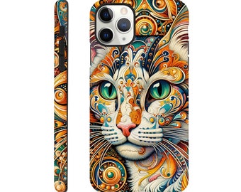Klimt Style Cat iPhone Case: Fine Art Tough Cover