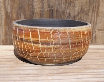 Handmade Pottery Planter with Drainage hole- Ceramic succulent pot  6 1/2 x 3 1/4  inch /  50-02