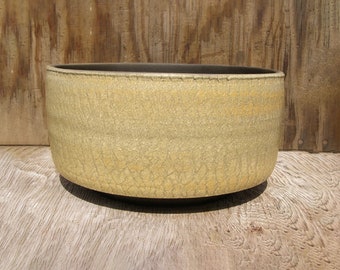 Large Handmade Raku Planter Pot with drainage hole 9 1/2  X 5  inches   99 - 68-5