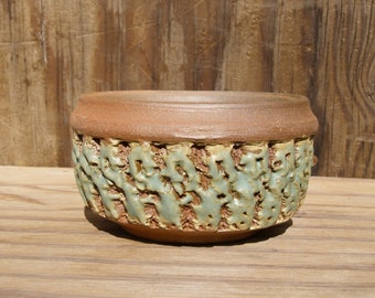 Tiny Ceramic Planter Pot with Drainage Hole  3 3/4  x 2 1/4  inch   7- 8-a