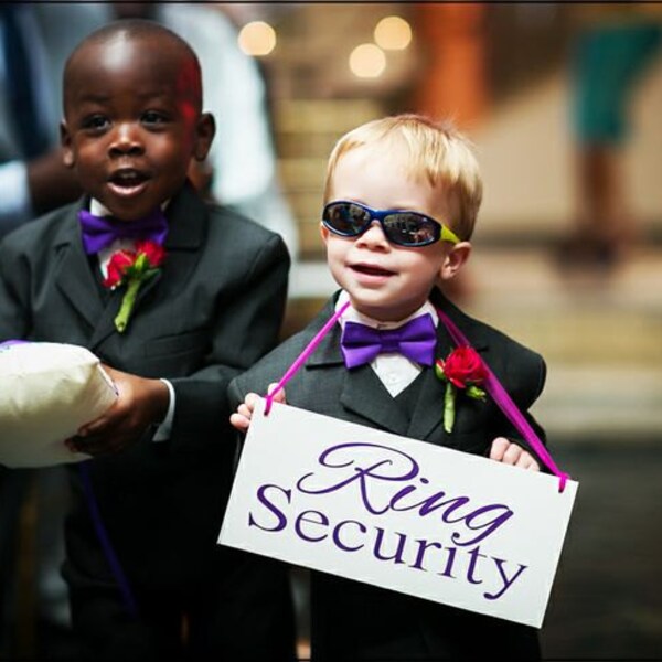 Ring Security Sign -  Ring Bearer Sign - Wedding Signage - Wedding Sign - Custom Wedding Sign - Wood Signs - Wooden Sign - Wood Wedding