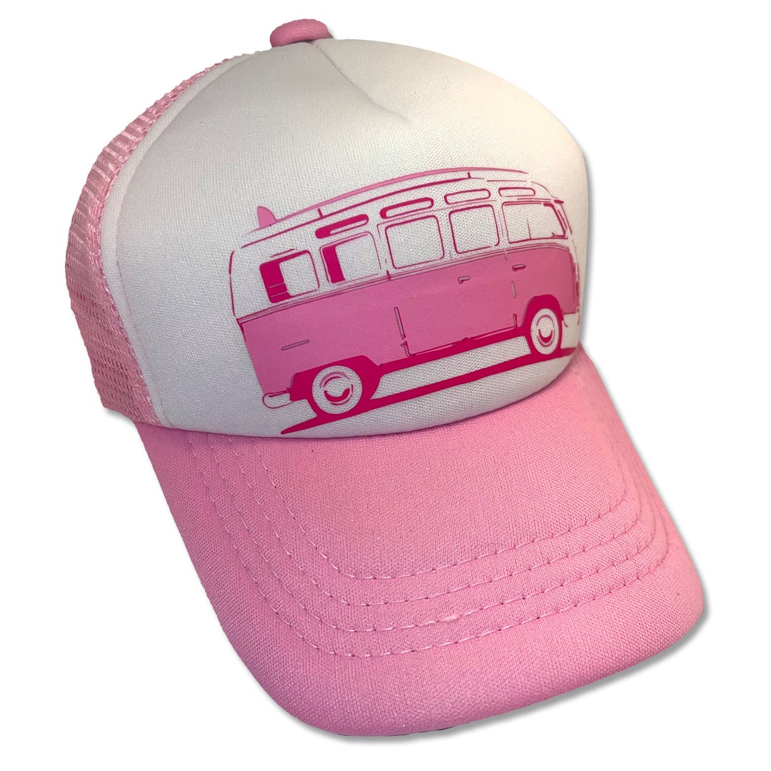 Pink Rv Hat Sol Baby Surf Bus Pink Trucker Hat - Etsy