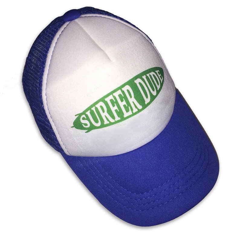 Surfer Dude Surfboard Blue Infant/kids Trucker Hat Etsy