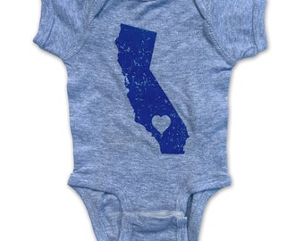 Sol Baby California Love Grey/Navy Bodysuit