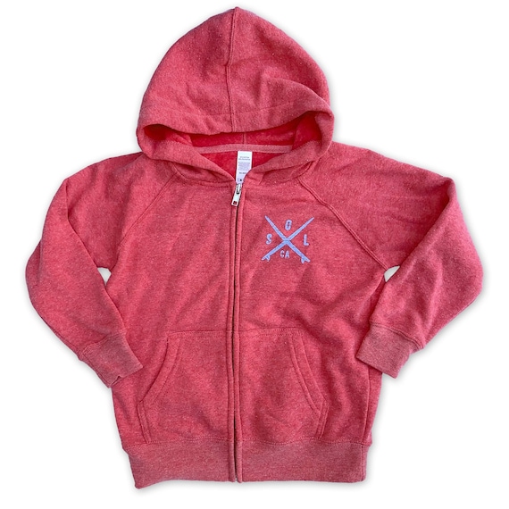 Sol Baby Hermosa Beach Rainbow Waves Red Zip up Hoodie