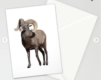Ram Goat Blank Card