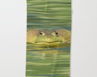 Frog Painting Beach Towel