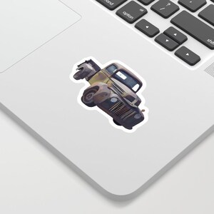 Rusty Vintage  Farm Truck Sticker  Two Sizes 3-3.8 inch or  5-6 inch Multi Pack Discount