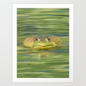 Bullfrog Frog Giclée Print of Sketchbook Painting