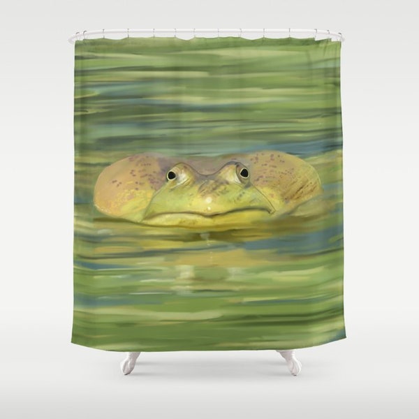 Frog Shower Curtain Etsy