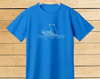 Capybara Crocodile Graphic Tee: Funny Animal Art T-Shirt