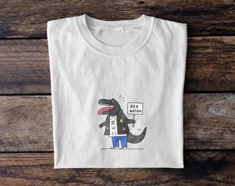 Funny T-Rex Graphic Tee: Cartoon Dinosaur Shirt, Dinosaur Lover Gift