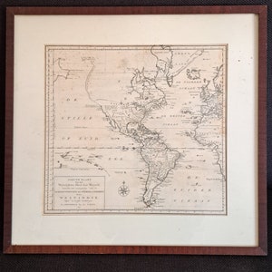 XVIIIe s. Carte des États-Unis des États-Unis, ancienne carte des États-Unis, États-Unis d'Amérique