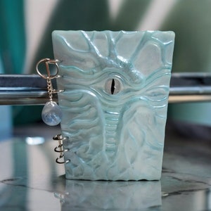 DRAGON - Blue White Queenie Notebook - Handmade