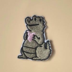 Crocodile Iron On Patch Australian Croc Reptile Patch Australian Animal Patch Felt Embroidered Patch Backpack Patch Salty Wildlife Applique