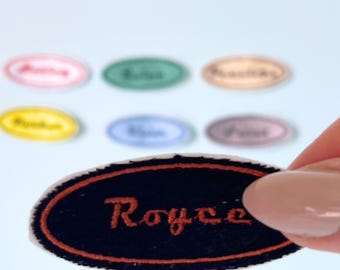 Name Tag for Mechanic Uniform Car Enthusiast Racing Style Embroidered Badge  Car Love Patch Label For Uniform Text Patch For Mechanic Shirt