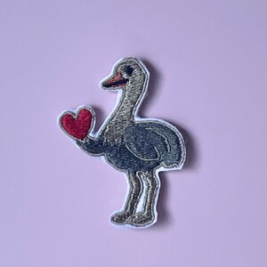 Emu Iron On Patch  Australian Bird Patch Australian Animal Patch Felt Embroidered Patch Backpack Patch Wildlife Applique DIY