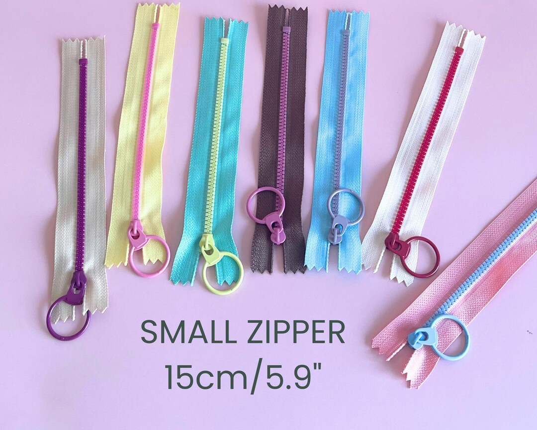 Zipper Pattern Looping Multicolor Statement Zipper With Hoop Ring Zipper Two Tone Resin ...
