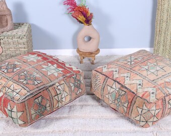 ヴィンテージ モロッコ プーフ 2 個 23