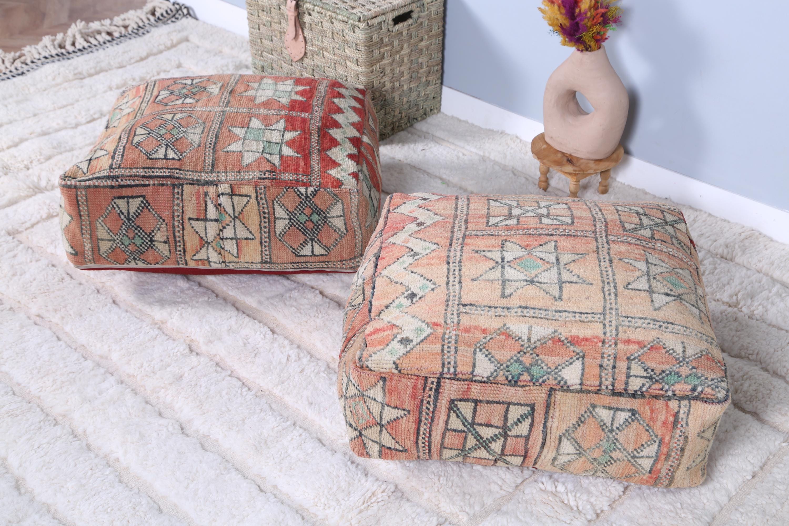 ヴィンテージ モロッコ プーフ 2 個 23