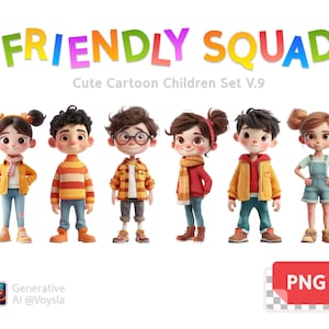 Cute Cartoon Realistic Children V.9