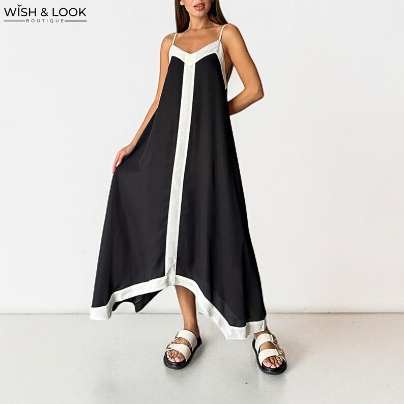 MOLERANI Women Summer Dresses Sleeveless Casual Loose Swing Button Down