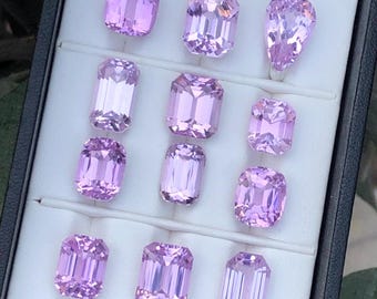 Light Purple Kunzite Gemstone Lot | Faceted Jewelry Making Stones