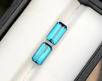 Par de turmalinas azules de 2,70 quilates