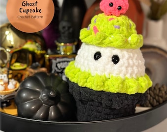 Modèle au crochet pour cupcakes fantômes