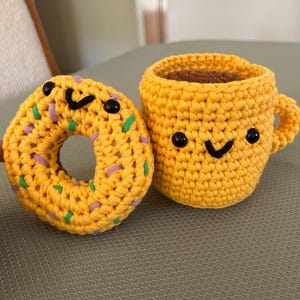 Coffee and Donut Plushie Set