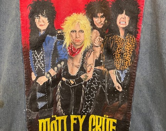 Vintage 1988 Mötley Crüe Hand Painted XL Denim Gap Jacket