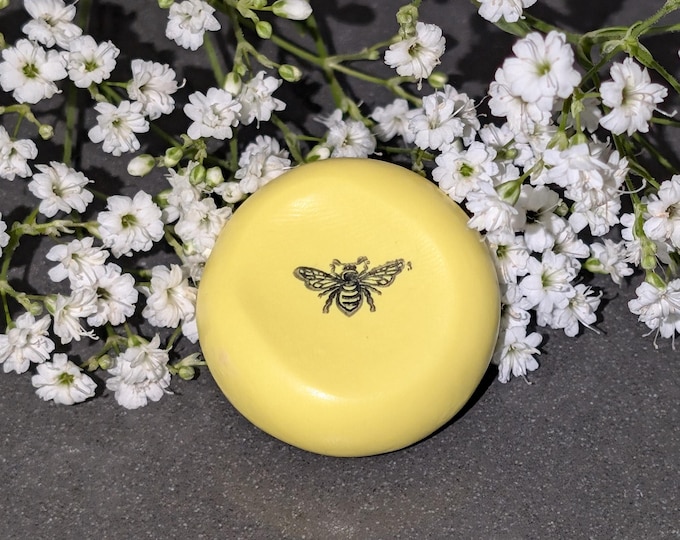 Featured listing image: Yellow Bee Clay Worry Stone: Fidget, Therapy Gift