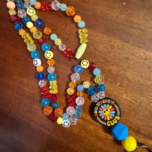 Handmade Beaded Teacher Lanyard