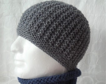 Mens Skullcap Beanie Knitting Pattern, Aran Wool (PDF Pattern)