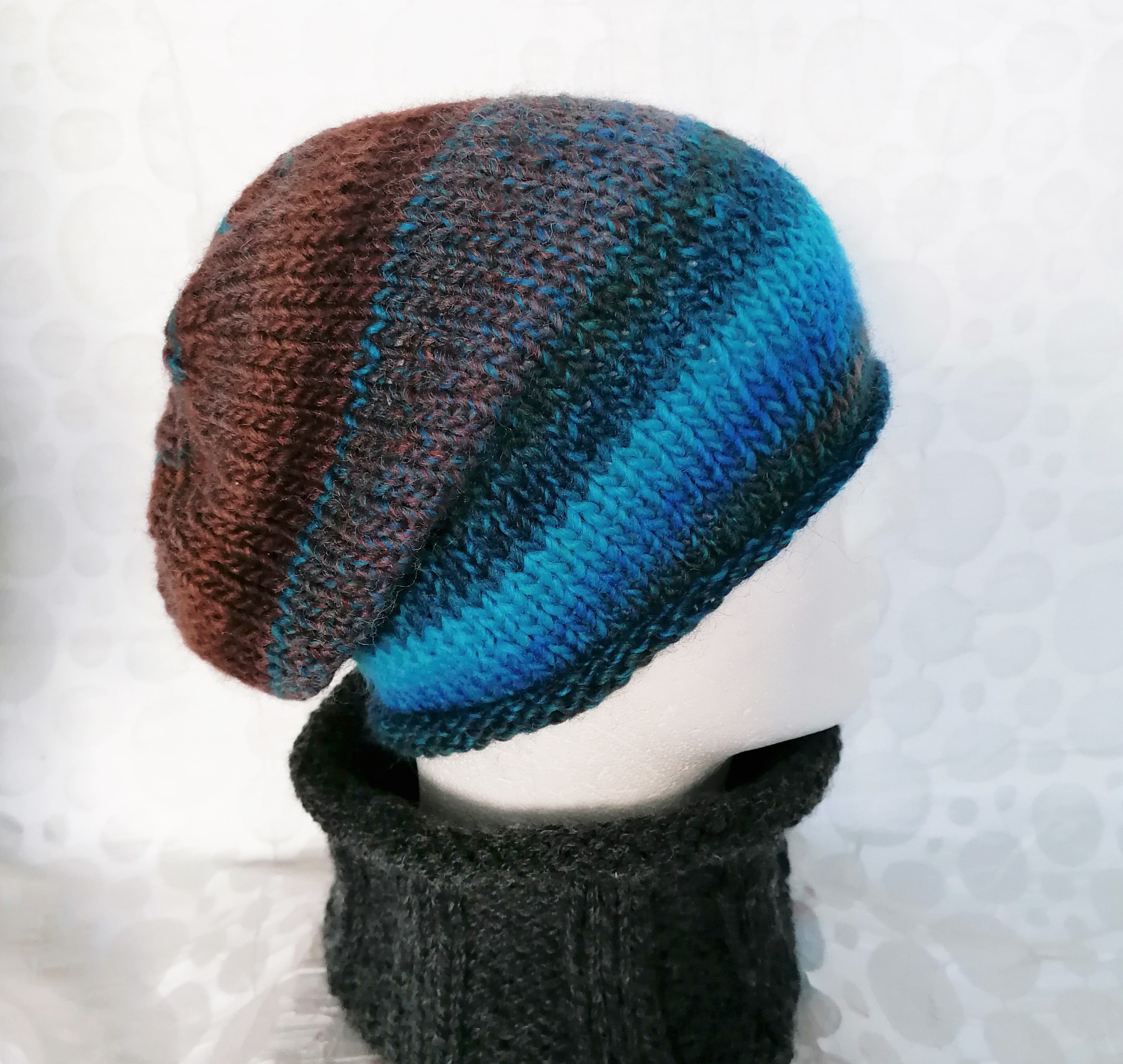 MENS Slouch Beanie KNITTING PATTERN Quick Knit Christmas Gift Chunky ...