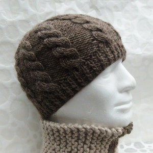 KNITTING PATTERN/INISHMOR Mans Cable Hat Pattern / Irish Fishermans Hat /Tweed Wool Hat/Cable Knit Beanie Pattern/Mans Cable Beanie/Aran Hat image 2