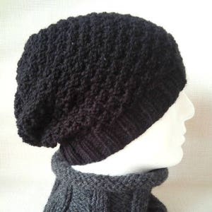 BREIEN PATROON Slouch Beanie Mens gebreide muts patroon brei plat digitale download cadeau voor mannen man vader handgemaakte verjaardagscadeau GARRYVOE hoed afbeelding 4