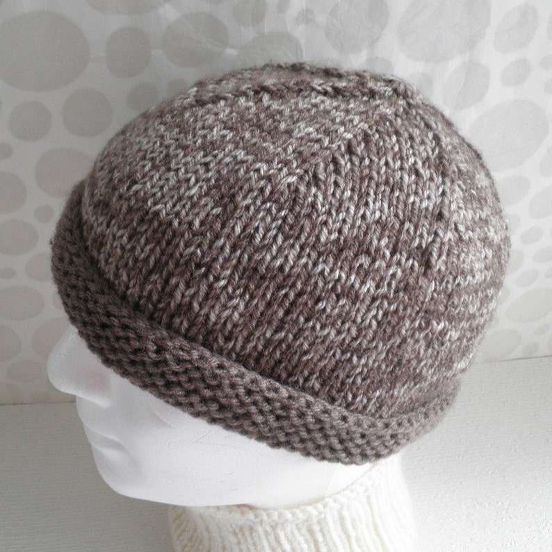 KNITTING PATTERN Mens Simple Knit Hat Pattern Easy Beanie Pattern Quick