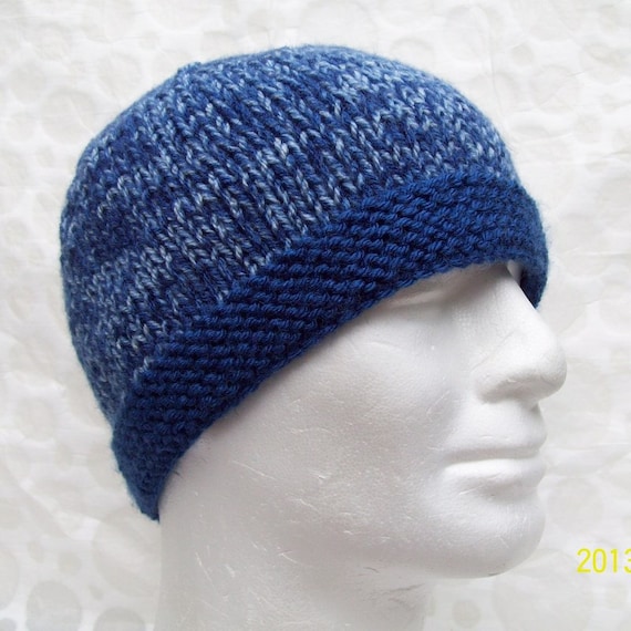 Knitting Pattern Mens Simple Knit Hat Pattern Easy Beanie Pattern Quick Knit Mens Hat Knit Flat Ted