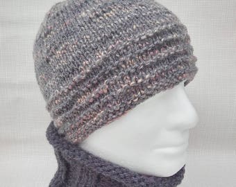 Knit Beanie Hat Pattern for Men, Easy Round Knitting (PDF Pattern)