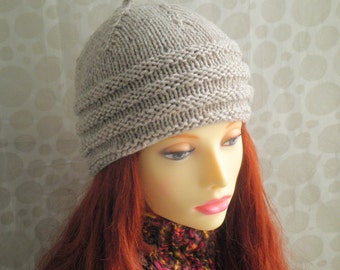 Mens Beanie Pattern Winter Wool Hat Gift for Men Fathers Day Gift Simple KNITTING PATTERN Beanie Knit Flat /BALMORAL
