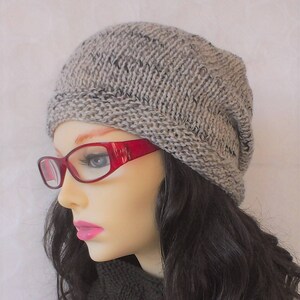 MENS Slouch BEANIE Knitting Pattern Simple Slouchy Hat Knit Round Gift for Boyfriend Son Father Easy Beginners/BOGLAND