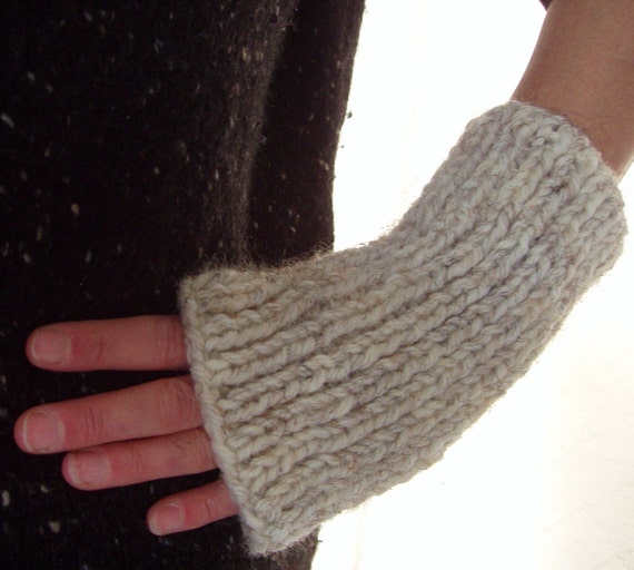 Quick Knit Gloves Mens Fingerless Gloves Knitting Pattern Easy Woolen Glove Simple Chunky Knit Gloves Gift For Men Father Gift Dara Gloves