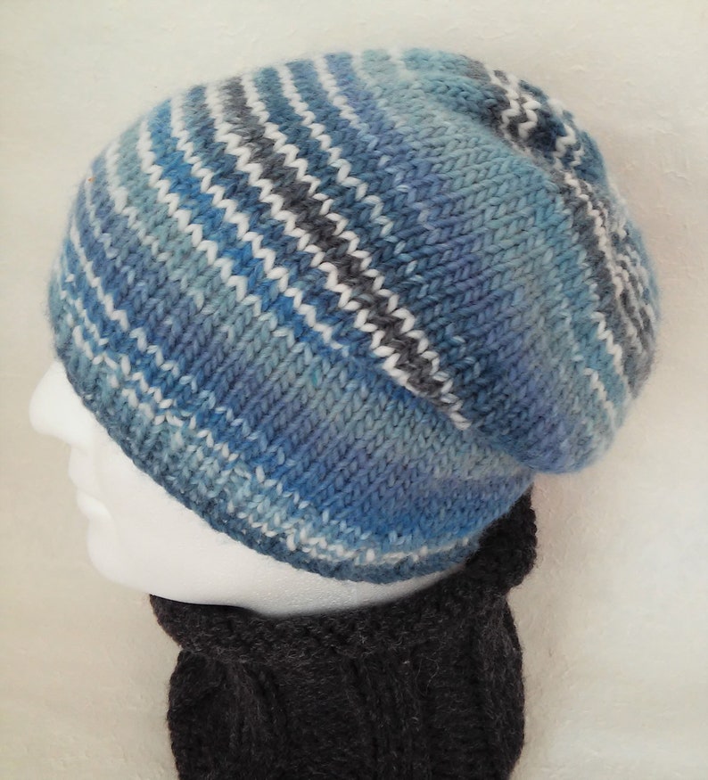 KNITTING PATTERN Mens Slouch Hat Gift for Him Boyfriend Beanie - Etsy