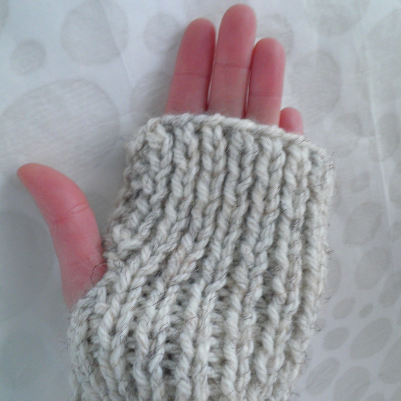 QUICK KNIT GLOVES Mens Fingerless Gloves Knitting Pattern Easy Etsy