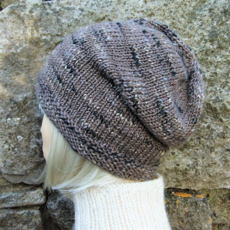 MENS Slouch BEANIE Knitting Pattern Simple Slouchy Hat Knit Etsy