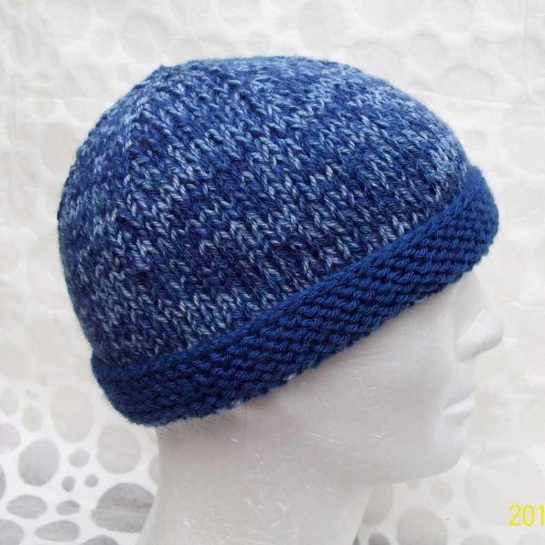 KNITTING PATTERN Mens Simple Knit Hat Pattern Easy Beanie Pattern Quick