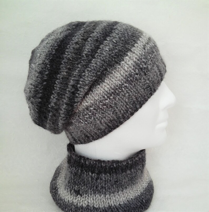 KNITTING PATTERN Mens Slouch Hat Gift for Him Boyfriend Beanie - Etsy
