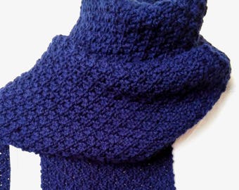 Mens Knit Scarf Pattern, Easy Beginner Project (PDF Pattern)