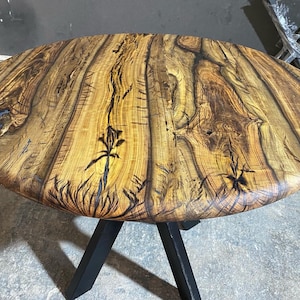 Special Old Hackberry Wood Round Dining Table/ Coffee Table/ Center table/ Diameter Table/ Mid Century Table/ Living Room Table/ Round Edges